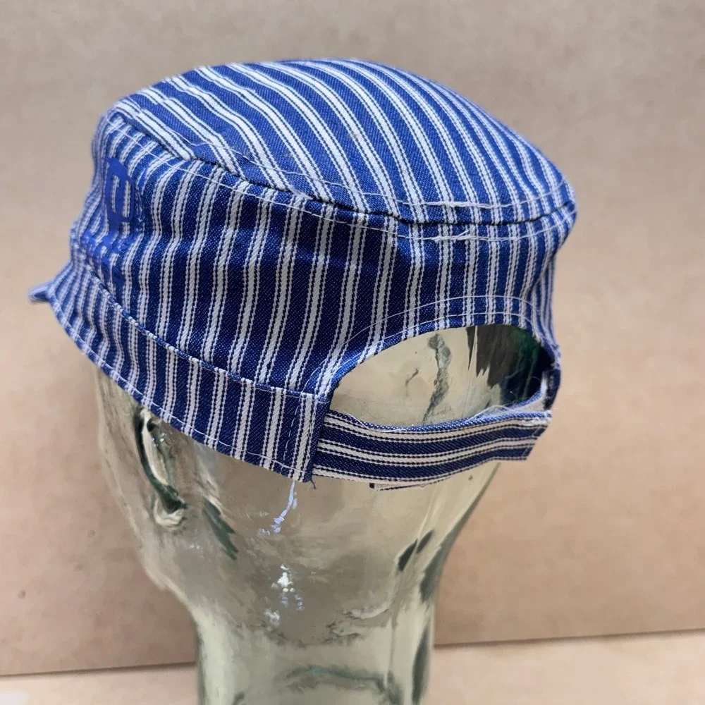 Thomas & Friends Conductor Hat Boys OSFM Blue Hickory Stripe Train Engineer Cap